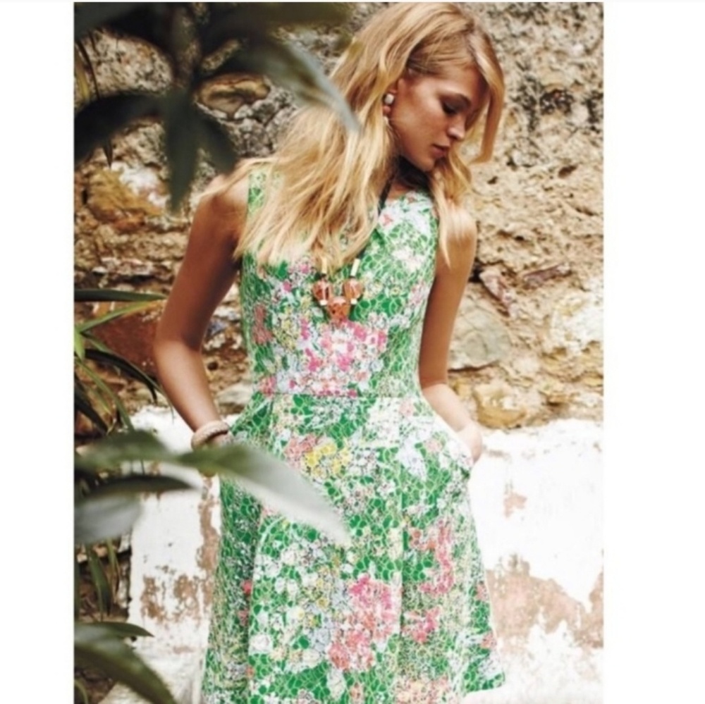 Anthropologie Maeve Verbena floral lace dress